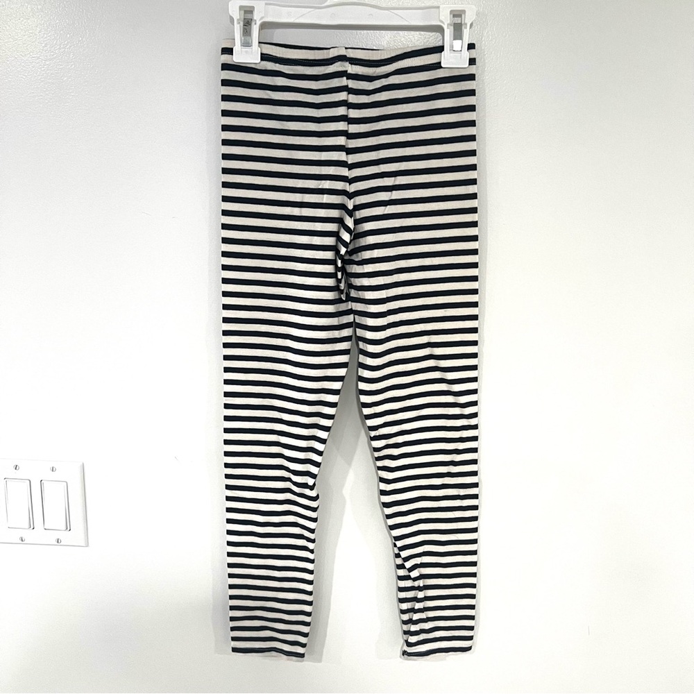 Tchibo Kids Navy & White Stripe Leggings Girls Sz 134/140 (US 9-10)
